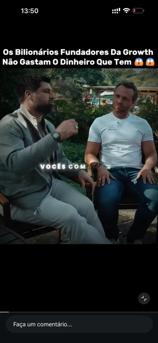 Corte de entrevista ao ar livre com chamada no topo.