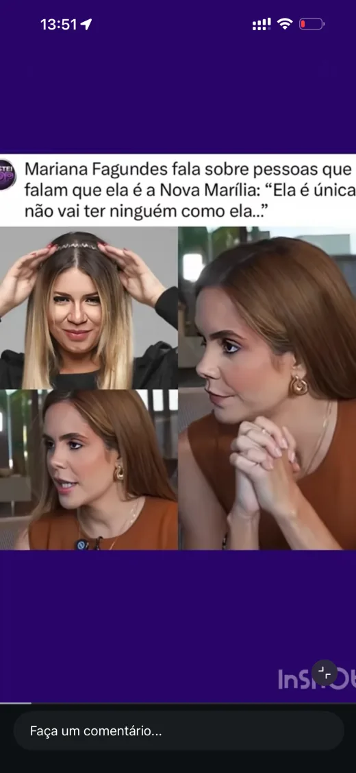 Montagem de entrevista musical com imagens e chamada superior.