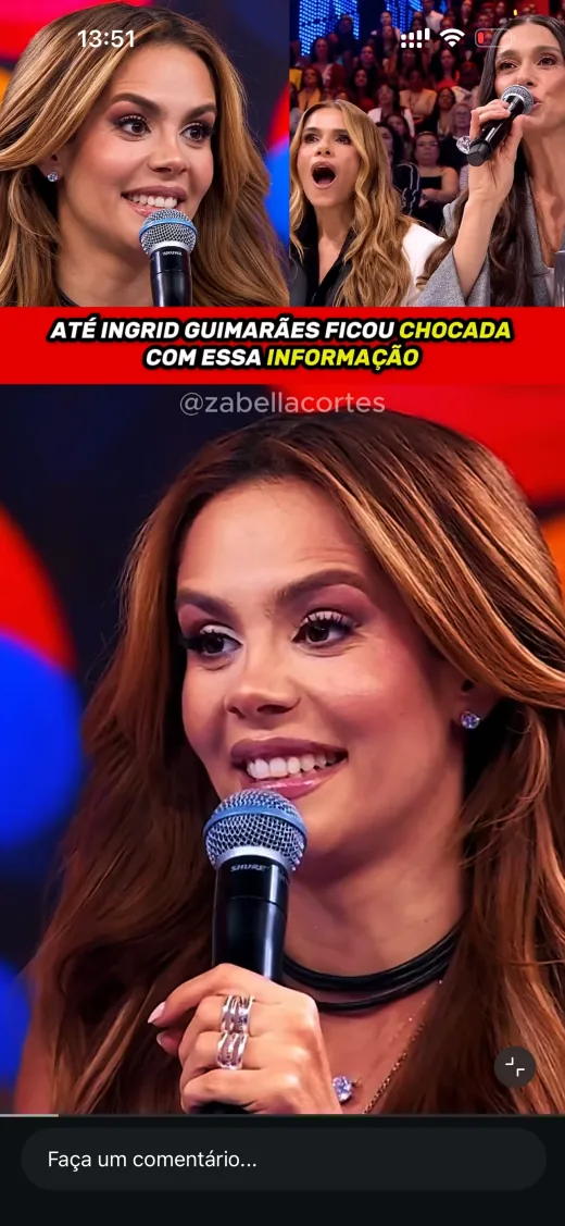 Corte de programa de auditório com montagem de reações.